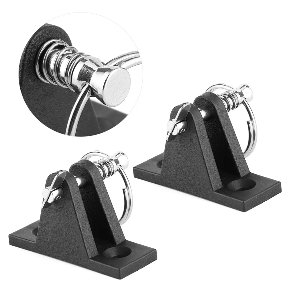 Paquete de 2 piezas marinas, montaje superior Bimini de nailon, acero inoxidable 316 con pasador de liberación rápida, bisagra de cubierta, bisagra de barco, cubierta marina - imagen 4