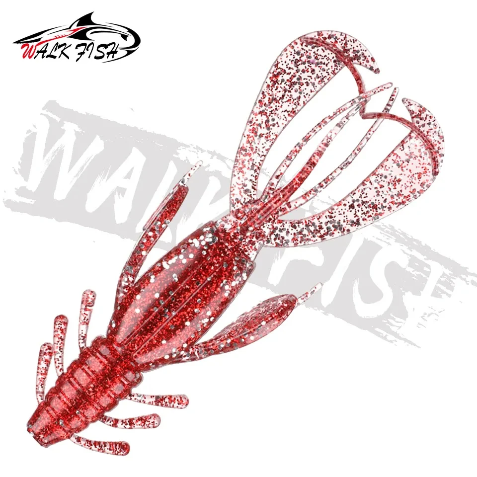 WALK FISH 3 piezas 100mm 10g Crazy Flapper Señuelos de pesca señuelo suave Señuelos de pesca cebos de silicona suave camarones lubina Peche aparejos de pesca - imagen 5