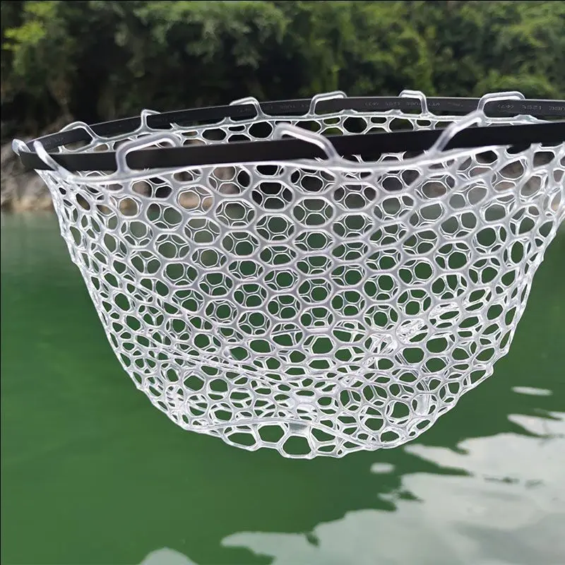 Red portátil de mano para pesca con mosca, señuelo plegable con mango de madera maciza, para exteriores - imagen 4