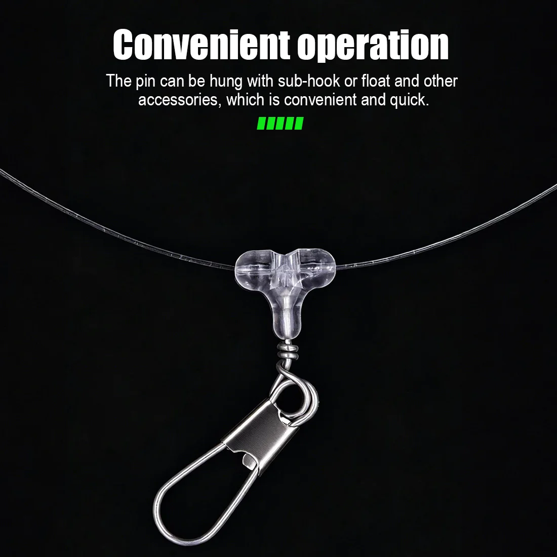 FishTrip Conectores de pesca en T triple vía con broche - imagen 3
