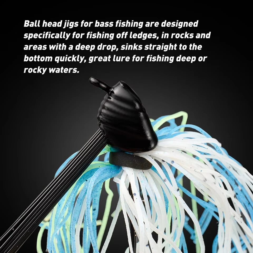 WALK FISH-cebo giratorio de 7g, 10g, 14g, señuelo de pesca para hombre barbudo, barrera de agua, Jig Head, Buzzbait, cebo Artificial falso, lubina de agua dulce - imagen 4