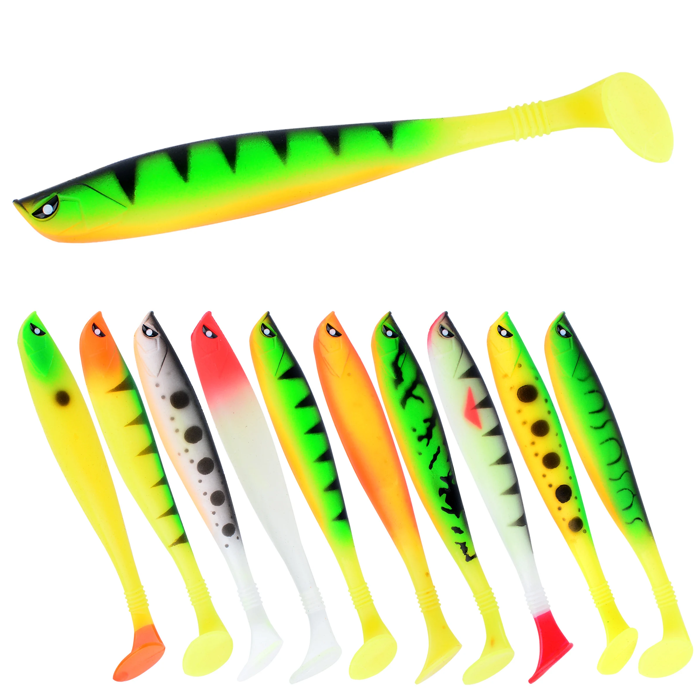 1 unidad de cebo blando de 9g y 12cm, Jig Wobbler, Señuelos de Pesca, sábalo japonés, Swimbaits, cebo Artificial, Jig Head, pesca con mosca, pez de goma de silicona