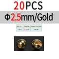 2.5mm 20pcs Gold