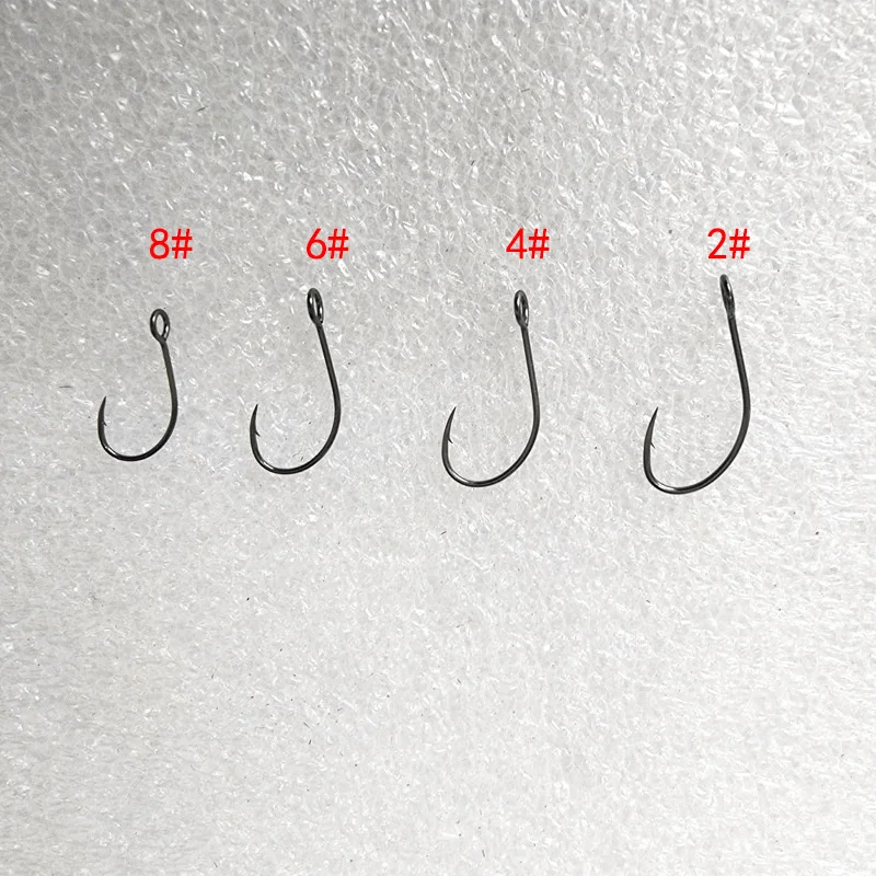 500 Uds anzuelo de Pesca accesorio señuelo cebo anzuelo de ojo grande tira delgada gancho de lentejuelas círculo de corriente boca armada anzuelo mandarín Pesca - imagen 5