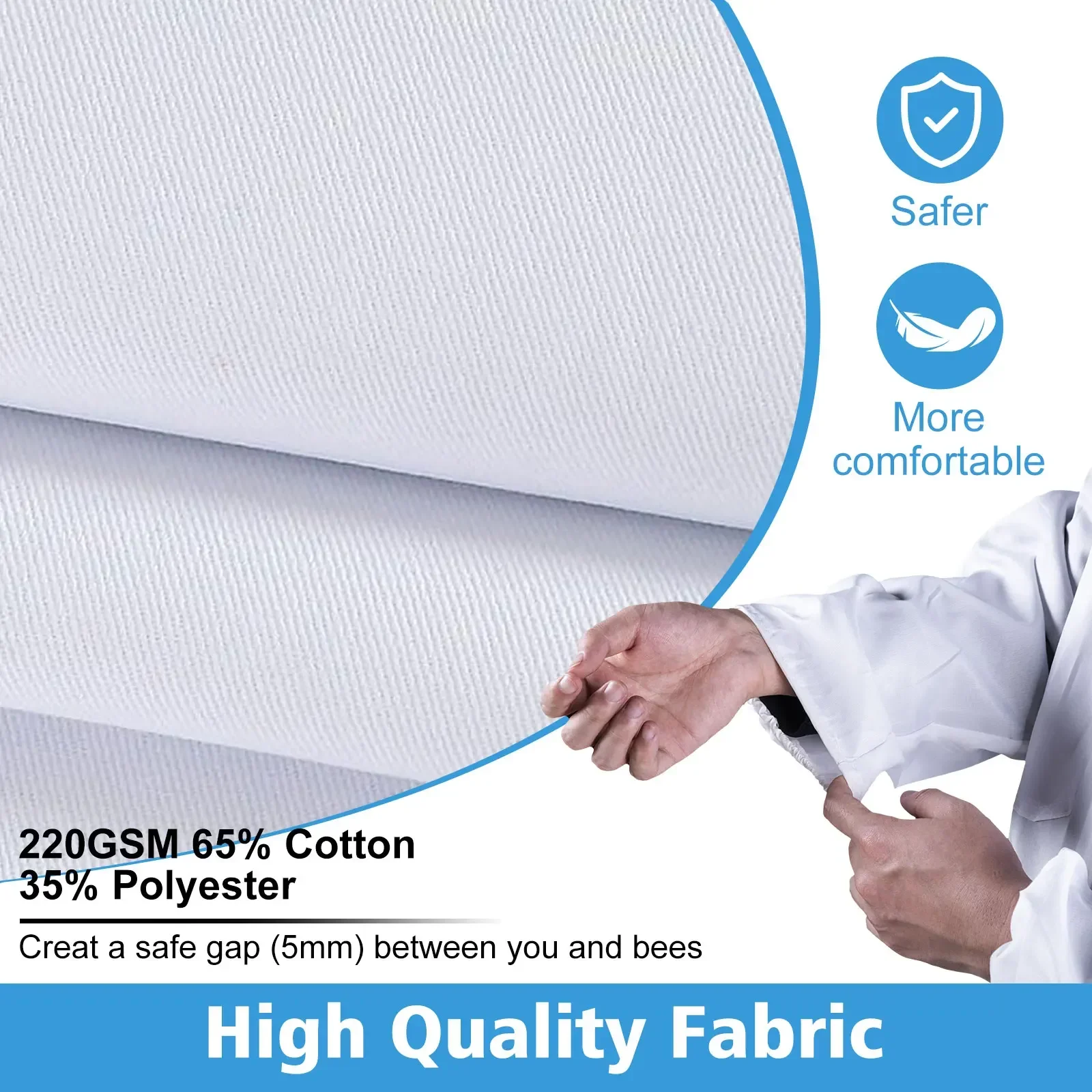 Goture-ropa de apicultura de cuerpo completo, ropa profesional para apicultores, traje de protección para apicultura, velo de seguridad, protección Unisex - imagen 3