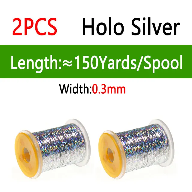2pcs Holo Silver