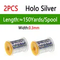 2pcs Holo Silver