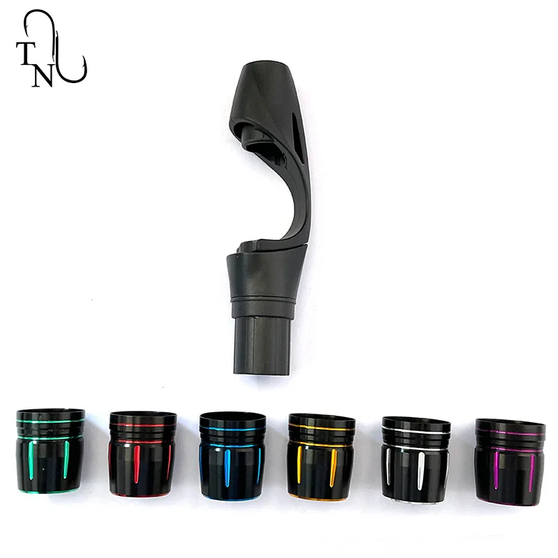 Piezas de aluminio TN98 para caña de pescar, accesorio de reparación de poste, 2 piezas, compatible con asiento de carrete LGS - imagen 2