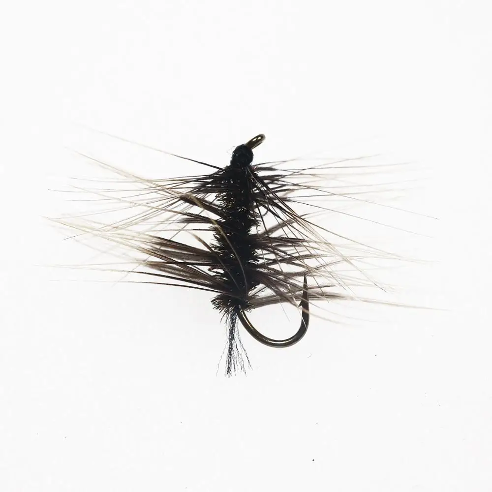 Wifreo-moscas secas para pesca, 10 piezas, mosquito, mosca seca, trucha, Pan, pez, besugo azul, 10 # - imagen 3