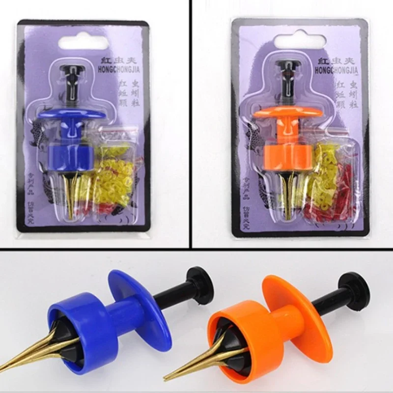 Clip Red Worms Particle Fishing Bait Clamp Earthworm Holder for Angling Enthusiasts ABS Ersatile Bait Clip Ford Convenien - imagen 2