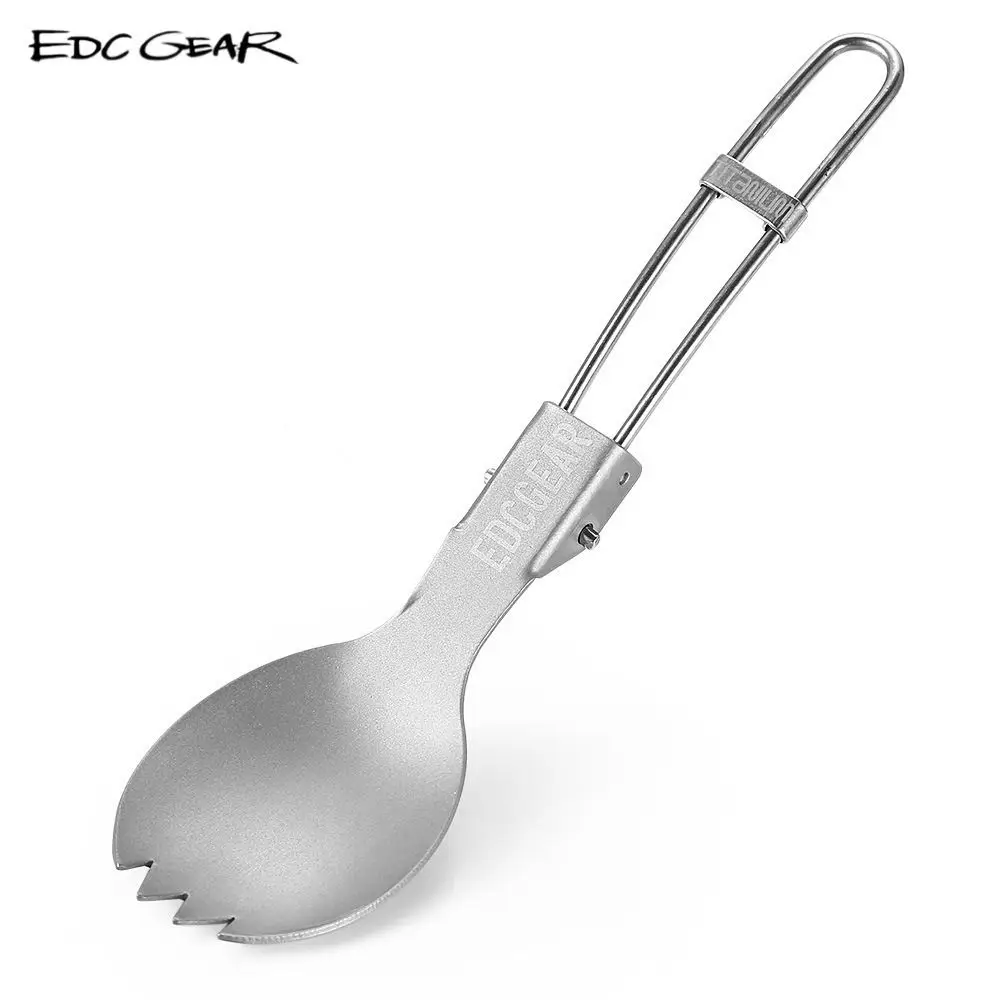 New EDC Outdoor Camping Picnic Cookware Portable Multistyles Titanium Alloy Fork Ultralight Titanium Spoon - imagen 3