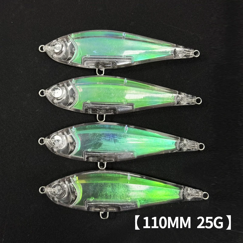 Señuelo tipo lápiz Twitchbait cosido, 10 Uds., sin pintar, 110mm, 25g, Wobblers de agua salada, Twitch Artificial, Pesca, carpa, lubina - imagen 2