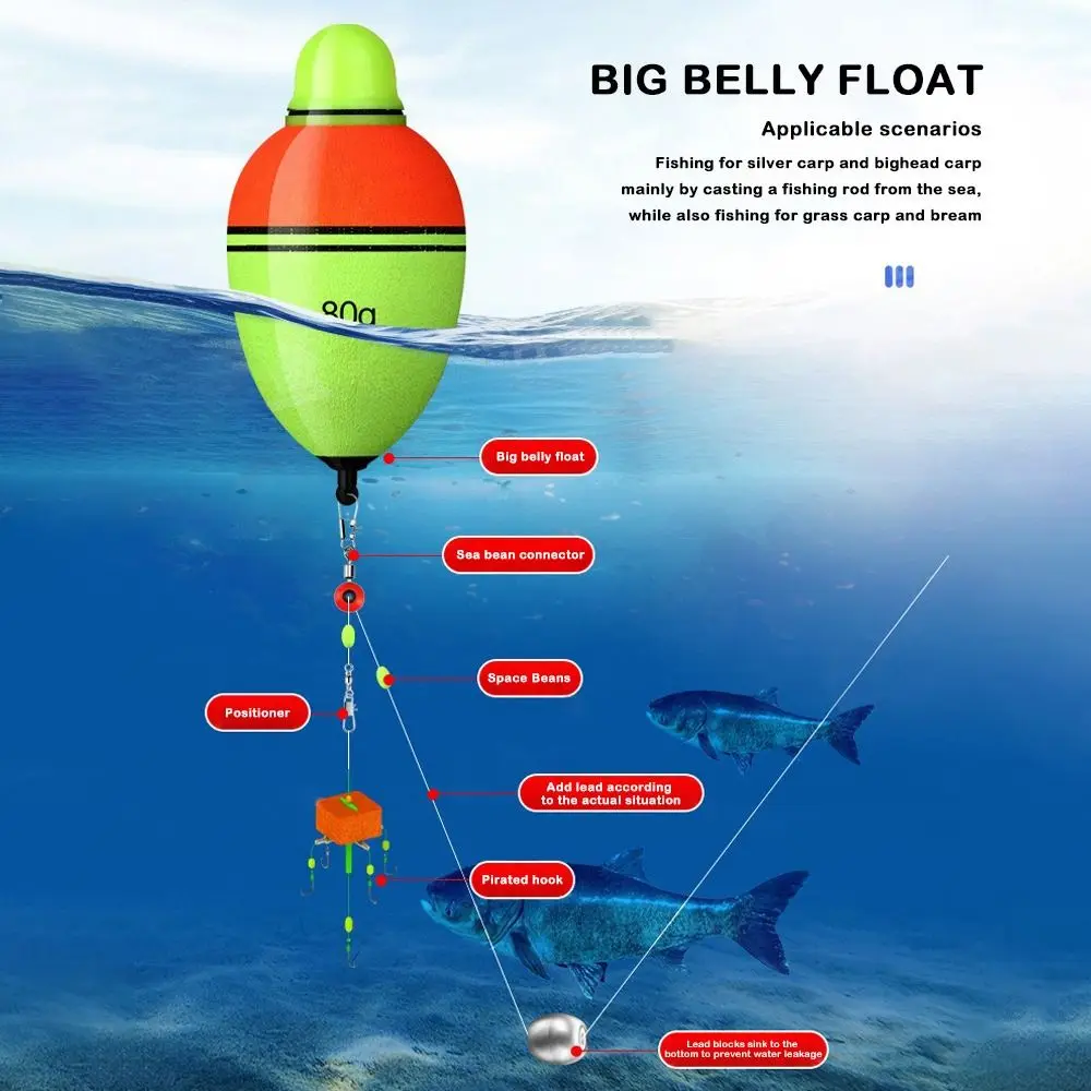 Flotador bobber EVA luminoso de fundición larga, deriva externa - imagen 2