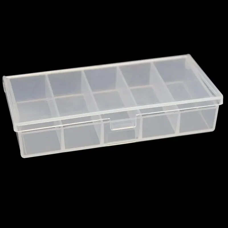 Burle Mini caja de aparejos de pesca de cinco rejillas, caja de almacenamiento, cebo de lentejuelas, gancho de pescado de doble bucle, cajas de cebo de plástico - imagen 5