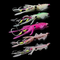 ZYZHE Señuelo Luminoso Calamar – Doble Anzuelo Marino