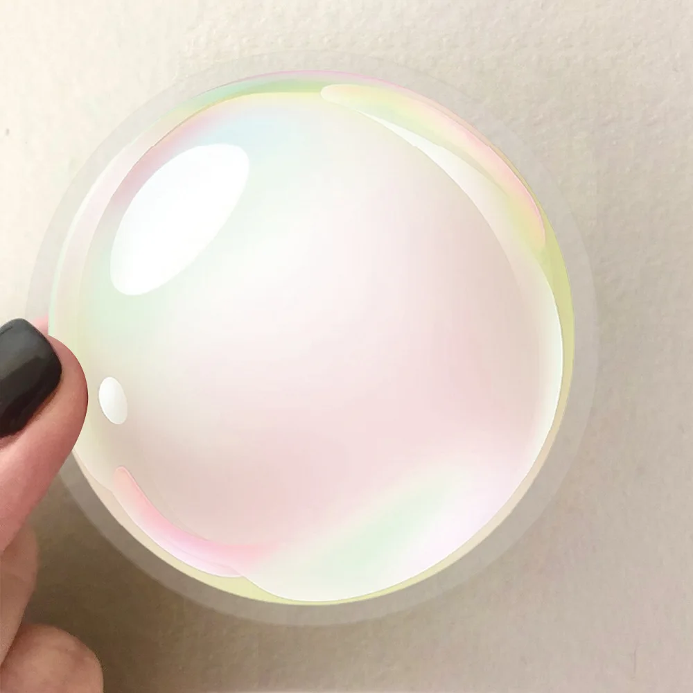 50 Uds. De pegatinas transparentes de burbujas de acuarela para mascotas, álbum de recortes, teléfono, guitarra, portátil, maleta, taza, calcomanías impermeables, juguetes - imagen 4