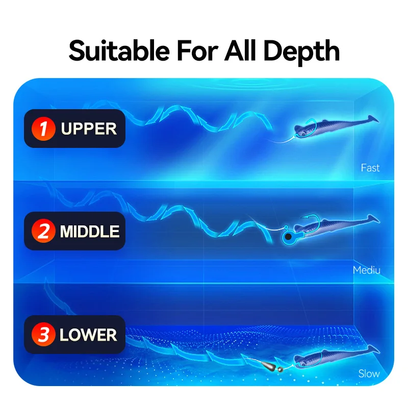 WEIHE 6 uds 7 colores T-Tall señuelo de pez suave pez colorido señuelo biónico cebo suave - imagen 5