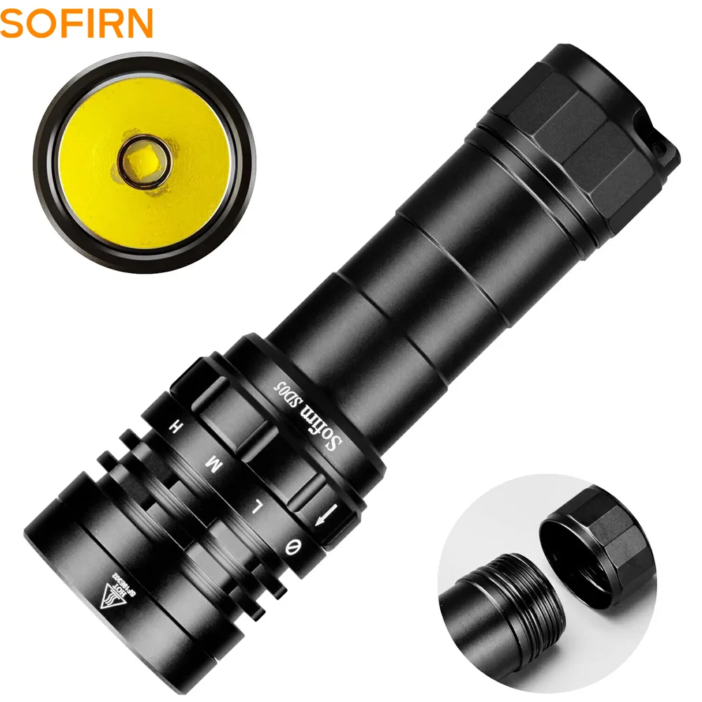 Sofirn SD05 Linterna de buceo con interruptor magnético recargable