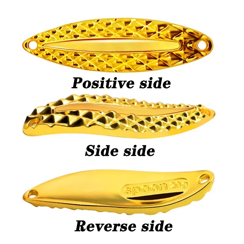Señuelos de Pesca con cuchara giratoria luminosa de Metal, 7g10g15g, 20g, aparejos nocturnos, cebo de lentejuelas, Paillette de ruido con anzuelo triple de plumas - imagen 5