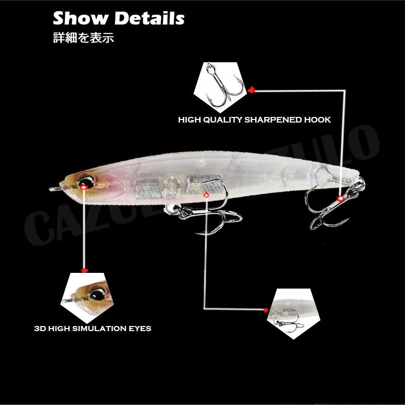 Lápiz De hundimiento lento, señuelo De Pesca De largo alcance, 8,7g, 68mm, Isca, Artificial, Macro, Accesorios De Pesca, herramienta Leurre - imagen 3