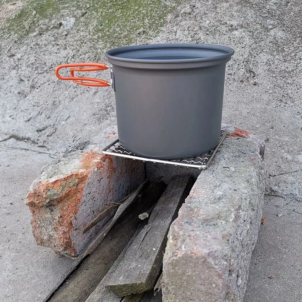 Rejilla de acero inoxidable para parrilla de Camping, rejilla para Picnic, barbacoa, fogata - imagen 3