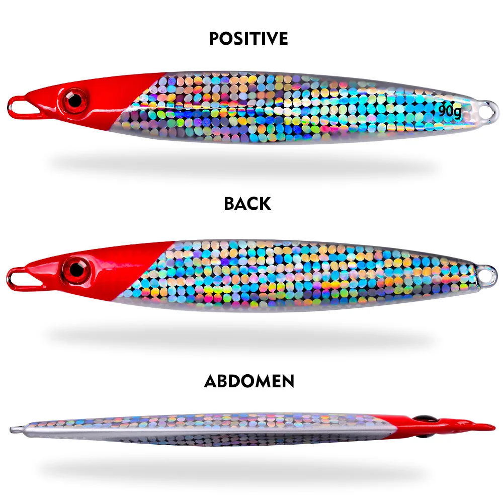 PROBEROS-señuelo de Pesca de Metal, cebo duro de fundición larga de 70g-90g, cuchara de hundimiento, Wobbler, Jigging, Swimbait, Isca, 1 ud. - imagen 5