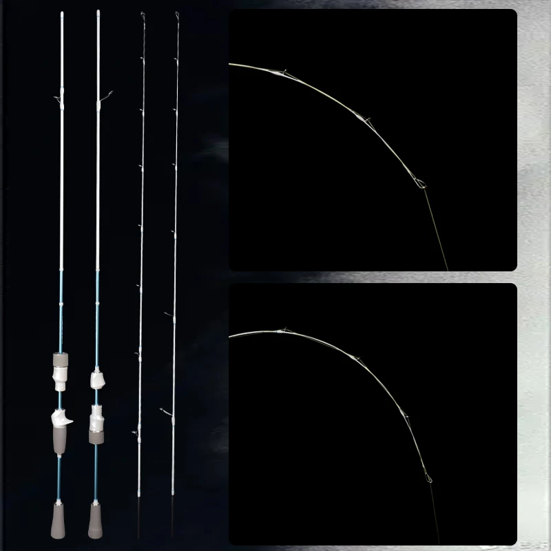 Mavllos Blize caña de pescar de carbono ligera señuelo 1-5g línea 1-6lb calidad superior rápida sólida UL punta pesca lubina caña de fundición giratoria - imagen 4