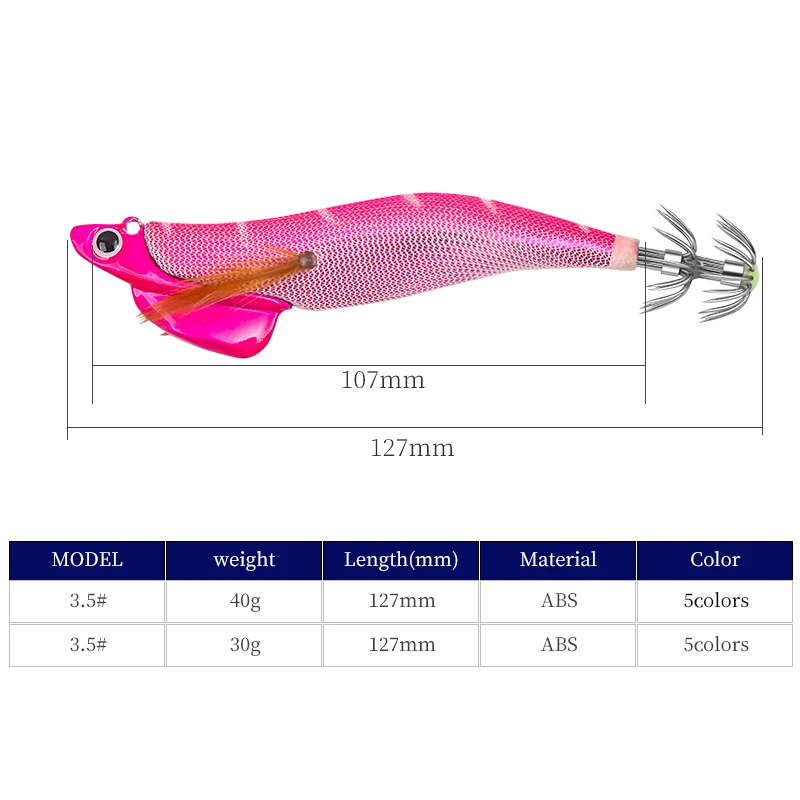 FSDZSO-señuelo de pesca de calamar, anzuelos de 30g/40g - imagen 2