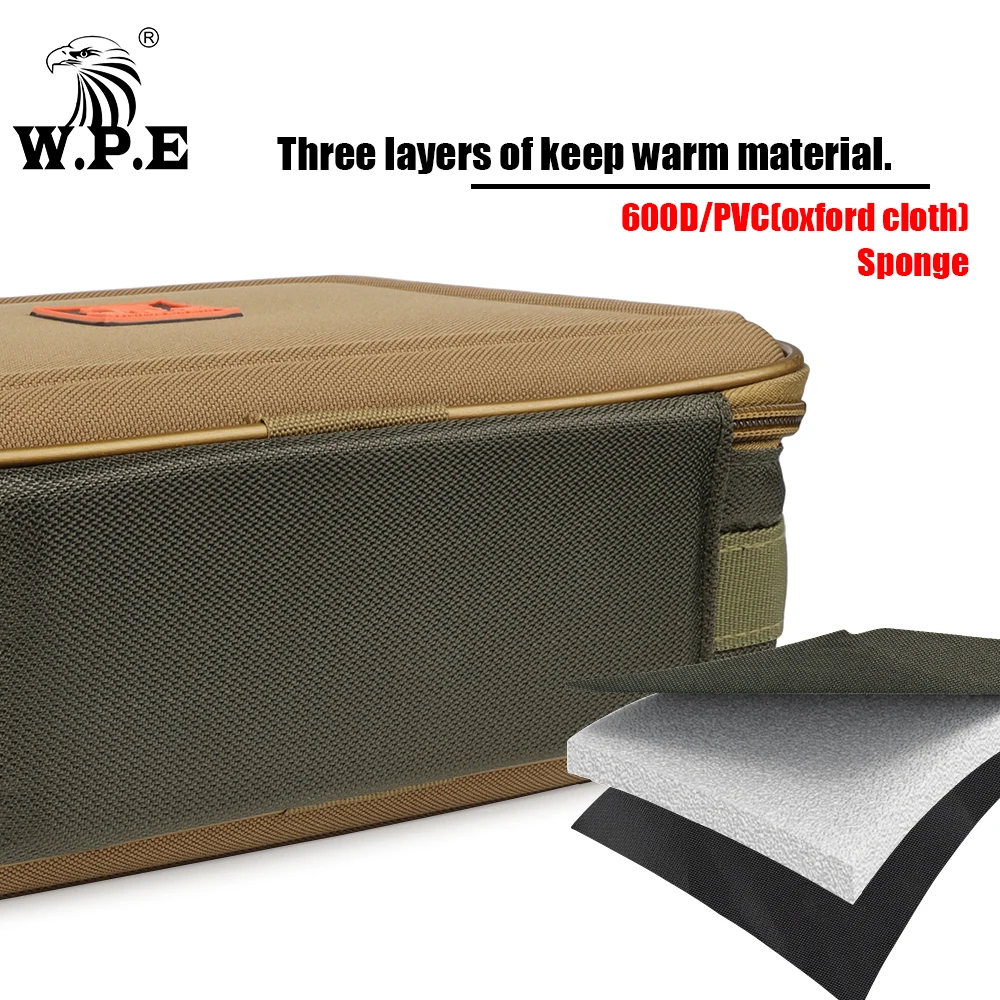 W.P.E 1 Uds bolsa de pesca multiusos bolsa de accesorios de pesca 600D tela Oxford multifunción lubina carpa señuelo alimentador bolsa de pesca - imagen 3