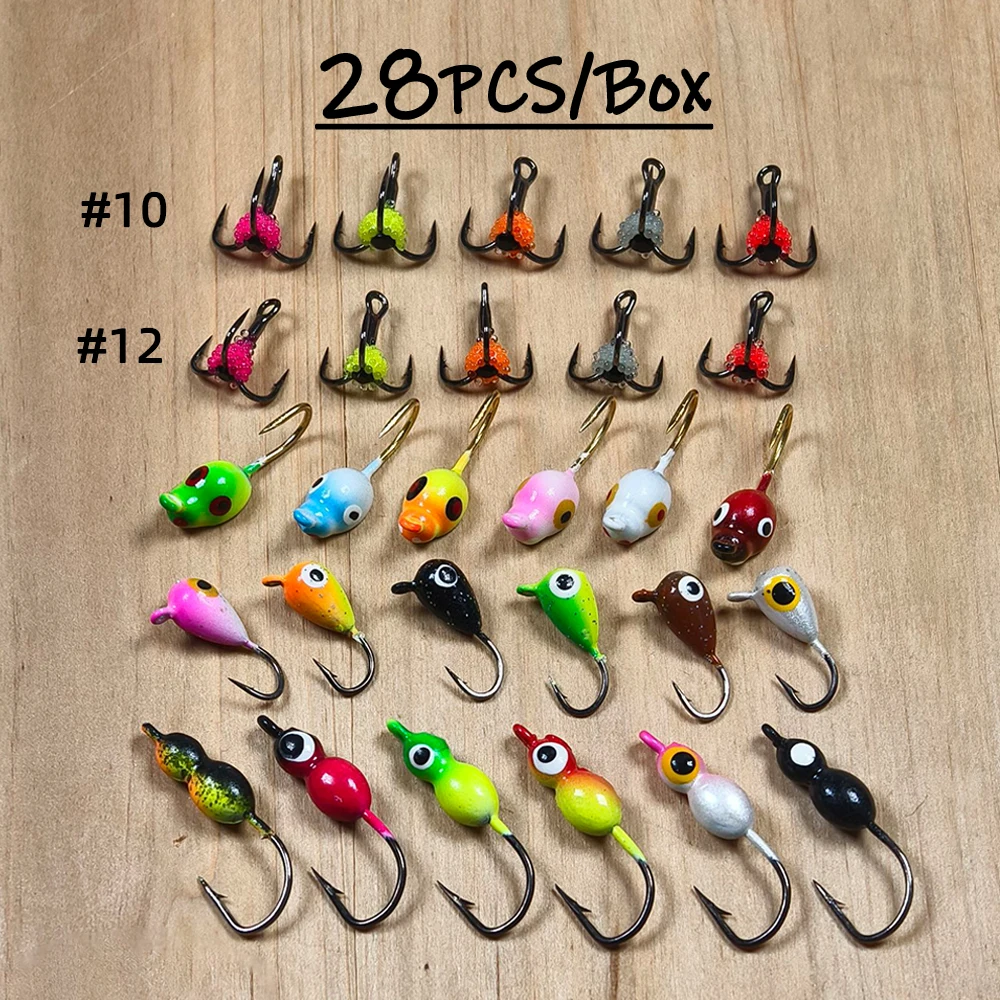 Jig Head Luminosos para Pesca en Hielo – Anzuelos Triples nº10 y nº12 - imagen 2