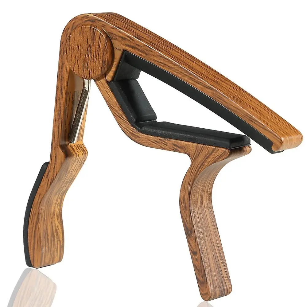 Cejilla de guitarra de grano de madera, piezas de guitarra eléctrica de aleación de aluminio, llave de abrazadera de cambio rápido, abrazadera de ajuste de tono de guitarra Universal - imagen 3