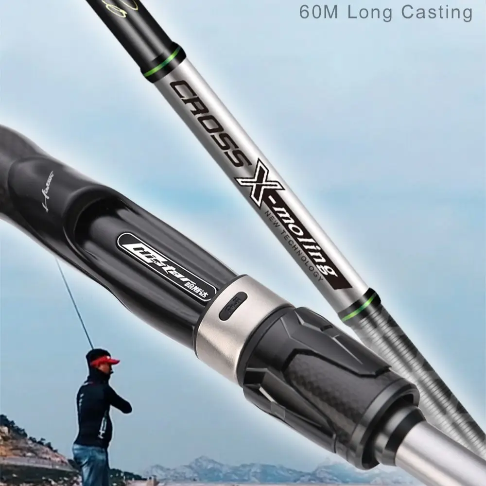 Caña de pescar lubina Histar V587 – Carbono Toray Crossline acción rápida - imagen 3