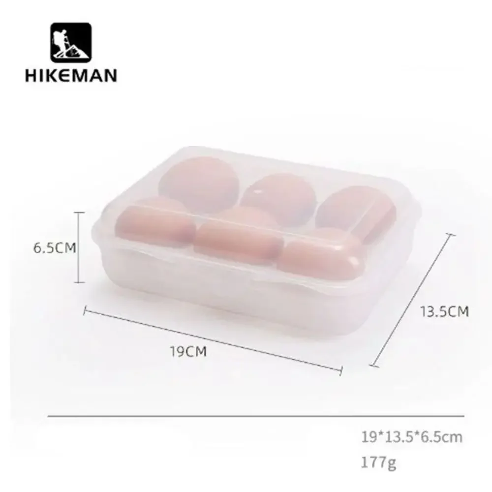 Nuevo puede contener 6 huevos, Mini soporte para huevos con mango fijo, caja de almacenamiento de huevos de plástico, porta huevos para acampar, caja de herramientas para exteriores - imagen 4