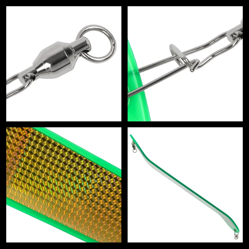Flasher de curricán reflectante UV – Señuelo de buceo para salmón - imagen 5