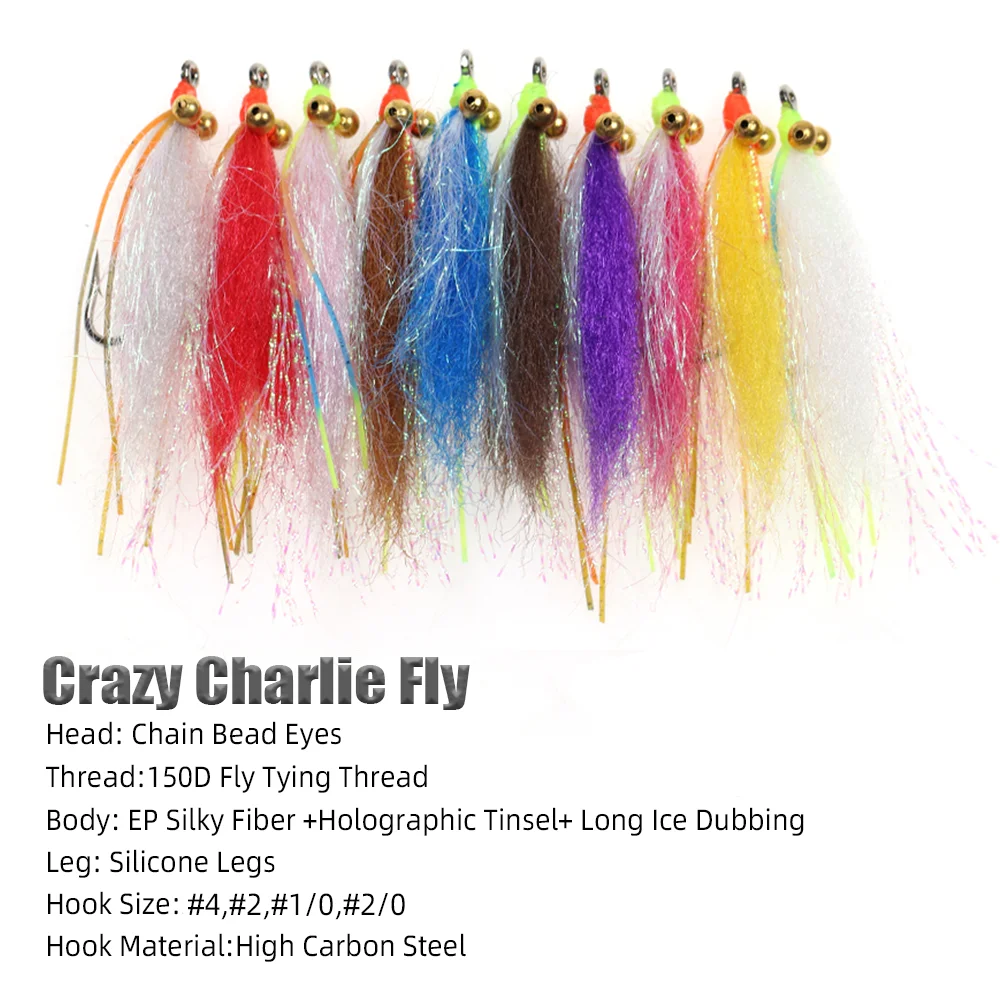 Wifreo Crazy Charlie EP Fiber – Moscas Streamer para Bonefish y Tarpon - imagen 2