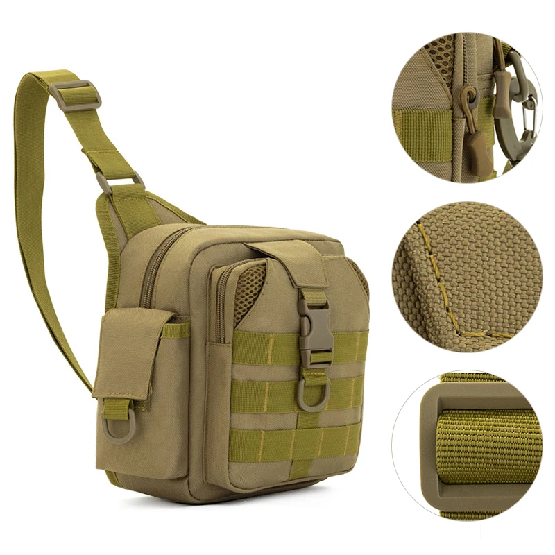 Bolsa de aparejos de cintura para caña de pescar para hombre, bolsas cruzadas de hombro de viaje al aire libre, paquete de señuelos de pescado, almacenamiento de engranajes, paquete de transporte fácil XA4G - imagen 5