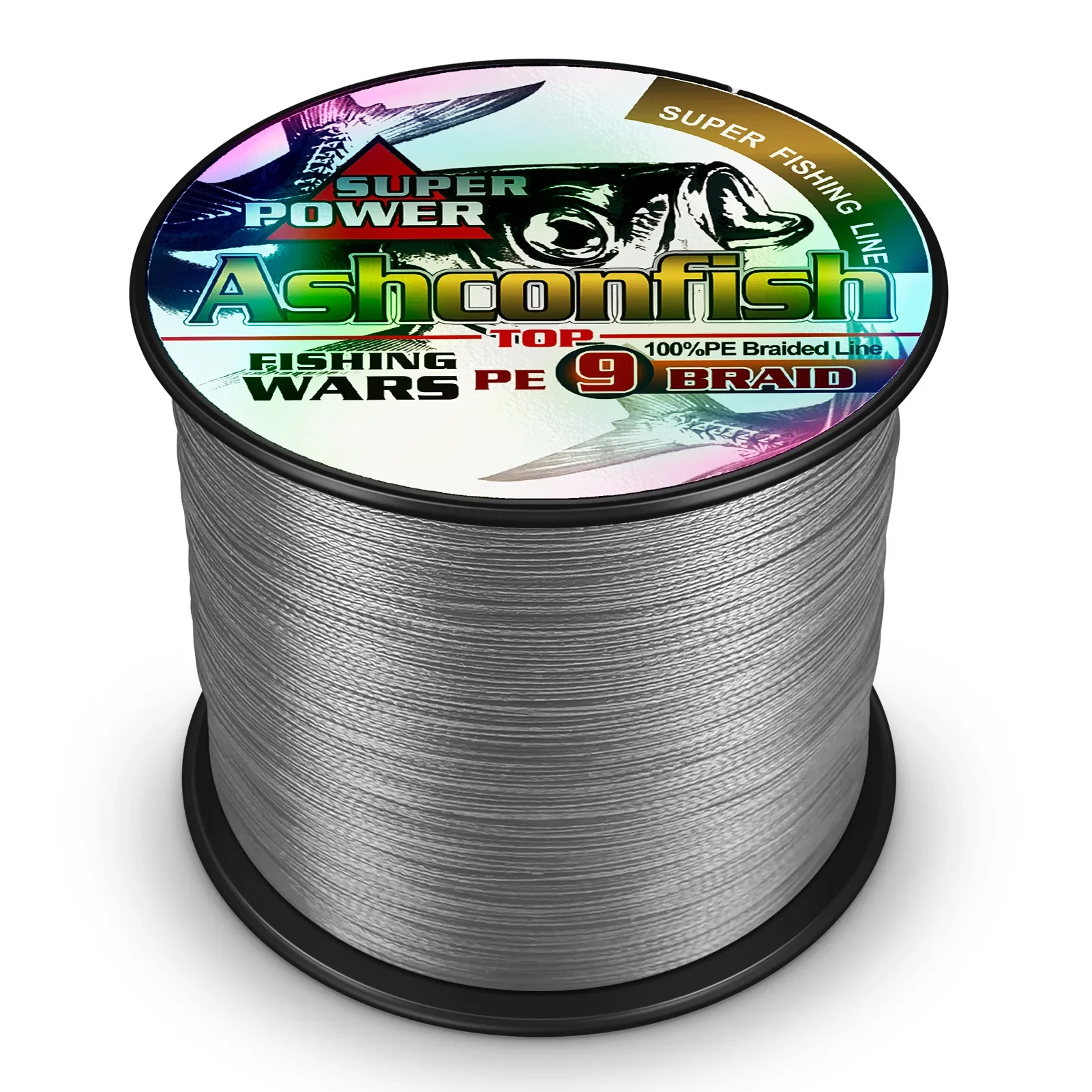 Ashconfish-sedal de pesca de PE superfuerte, 100M, 9 hebras, 15-310LB, alambre trenzado, multifilamento, Japón, Multicolor - imagen 5