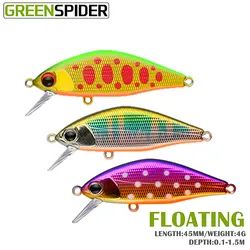 GREENSPIDER-señuelo de Pesca duro de alta calidad, diseño japonés, Issen, 4g, cebo de corriente que se hunde para trucha, Lucio, perca, lubina, nuevo, 2021