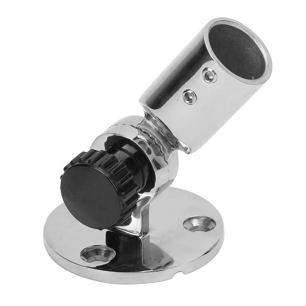 Soporte de Base de antena marina de acero inoxidable 316, riel de 19mm de diámetro ajustable de 180 grados, montaje de riel de trinquete para barco