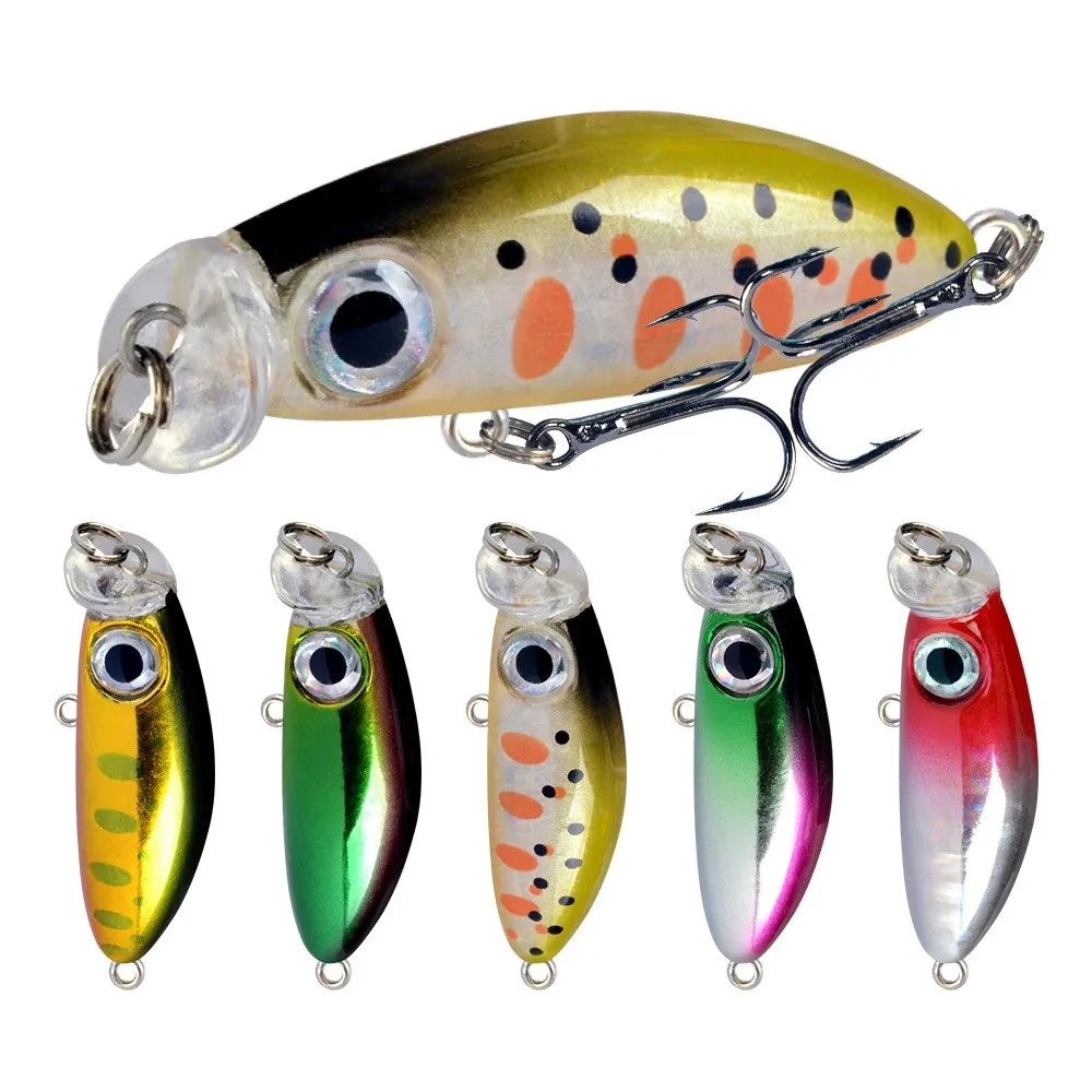 Señuelo de pesca Minnow de hundimiento lento, Wobblers, 43mm, 3g, Isca, cebo duro de plástico Artificial, Mini Crankbait, trucha, Lucio, 1 ud. - imagen 3