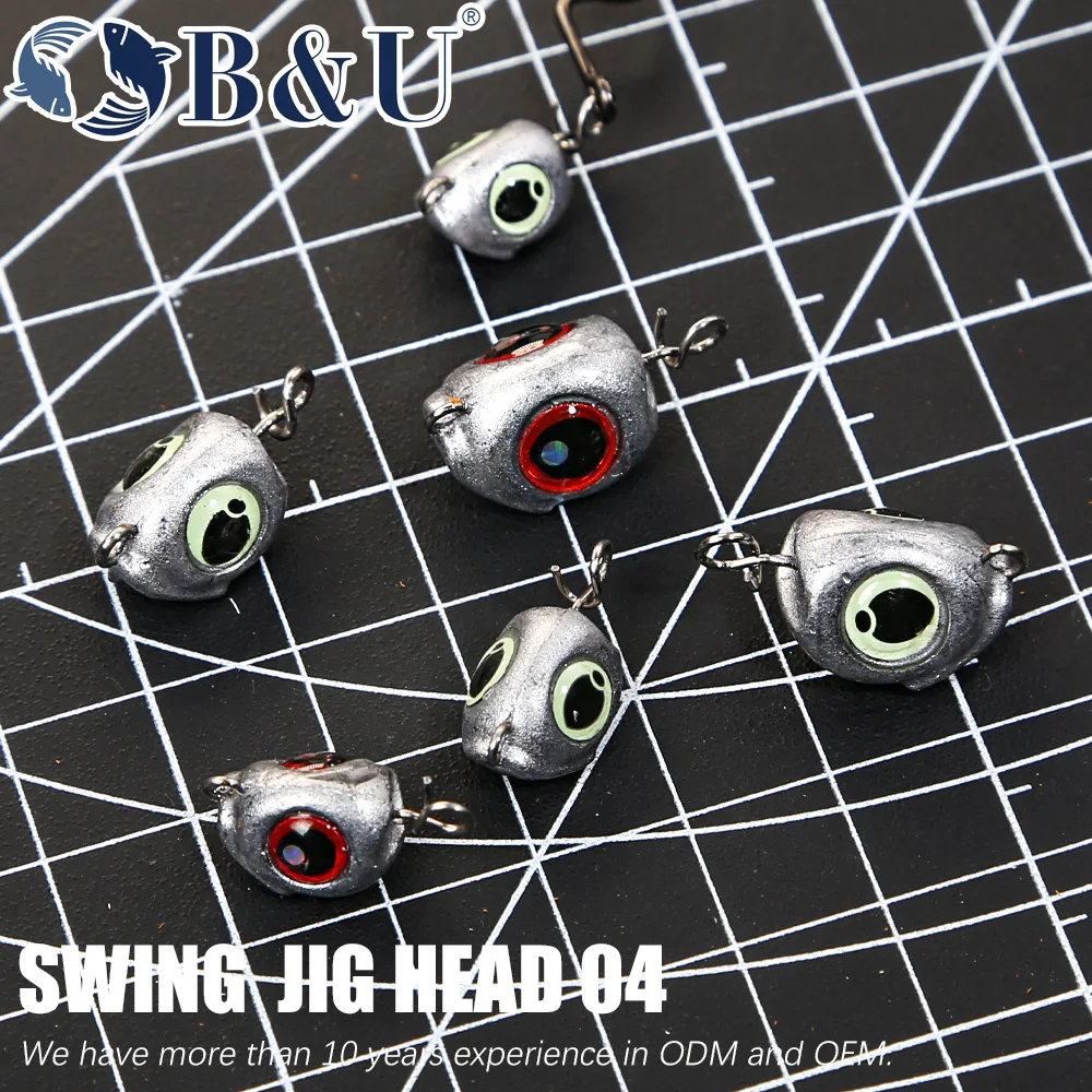 B&U Cheburashka Jig Head – Plomo para vinilos de pesca - imagen 5