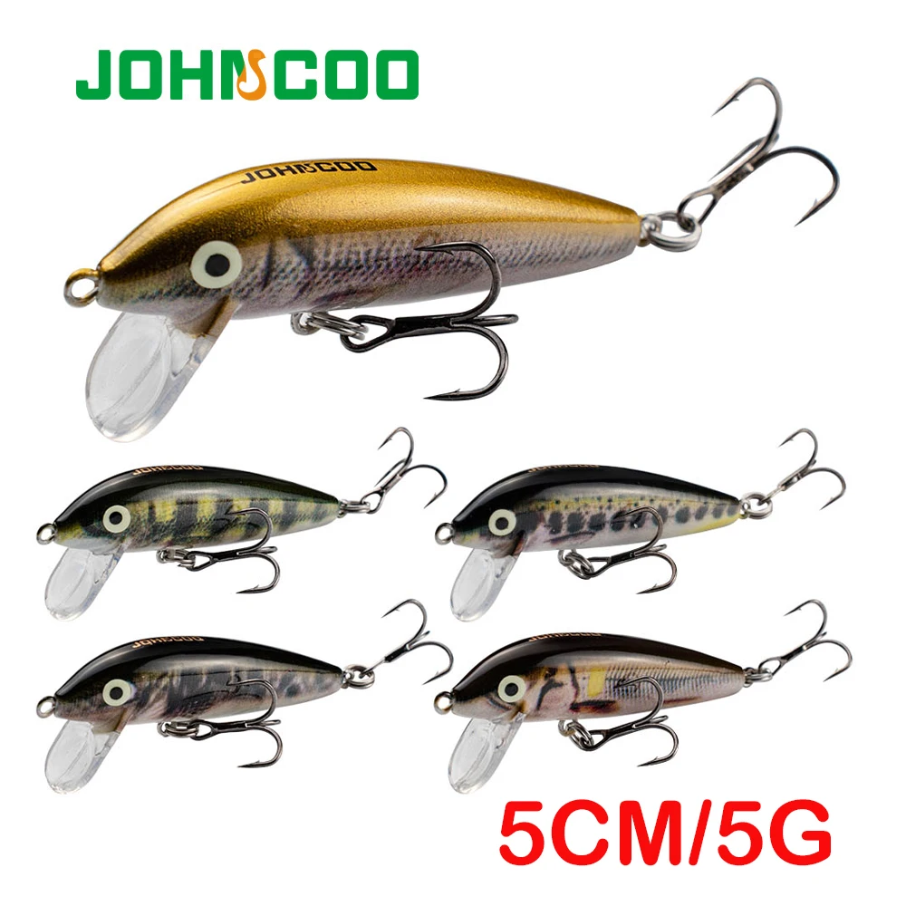 JOHNCOO Señuelo Jerkbait Minnow 5 cm 5 g para perca