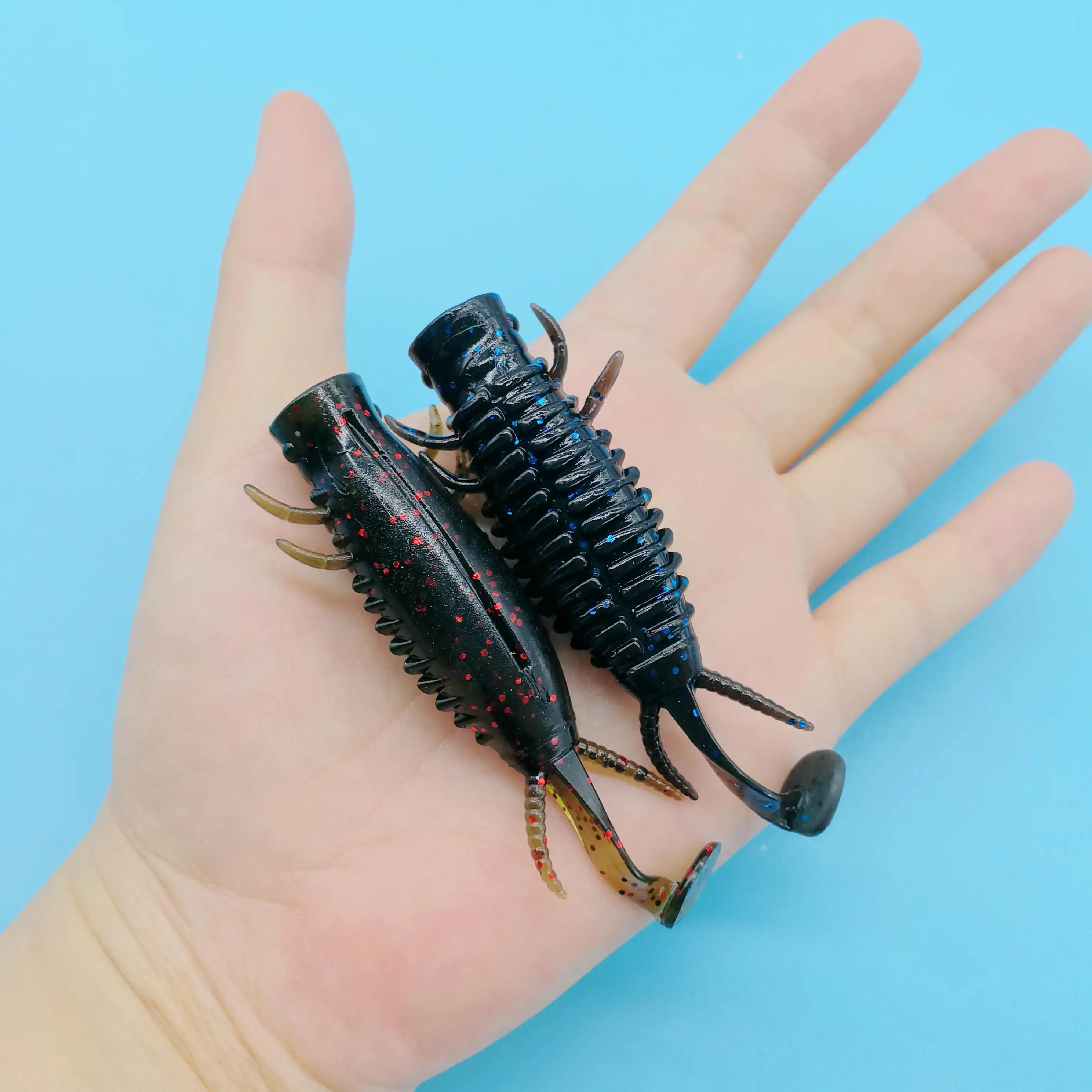 HOOFISH-señuelo de pesca suave, 30 unids/lote, 8g/80mm, cola en T, silicona Artificial, Swimbait, accesorios de pesca Topwater - imagen 5