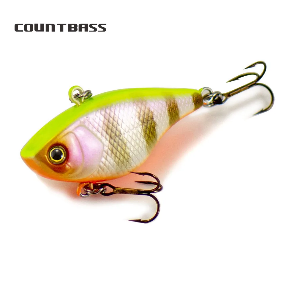 Countbass Vibration Wobblers 40mm 4,6g cebos duros Crankbaits sin labios hundimiento Señuelos de pesca de pescador para agua dulce - imagen 3
