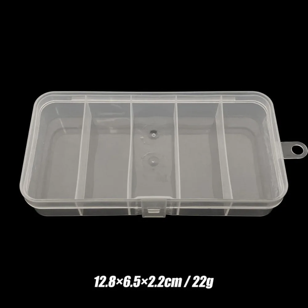 Luya-caja de plástico transparente para almacenamiento de cebo de pesca, 5 rejillas, novedad - imagen 2