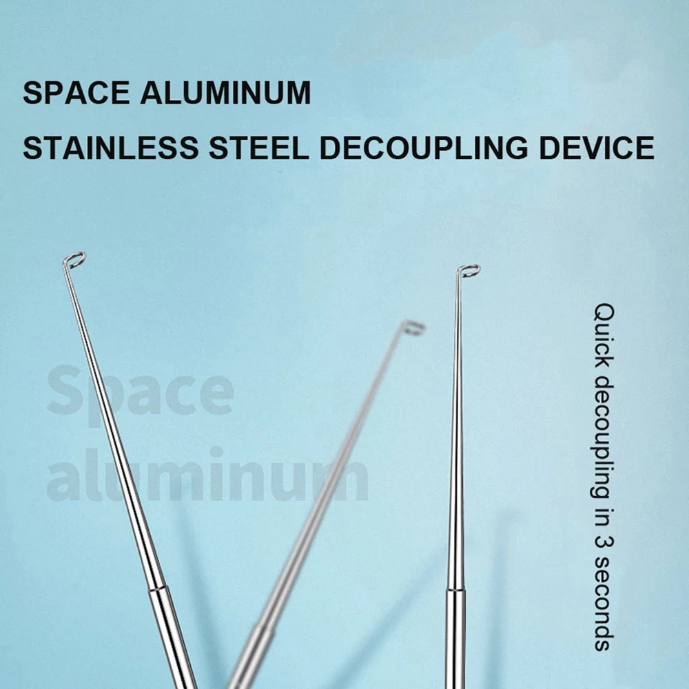 Extractor de anzuelos de aluminio de seguridad con mango de aluminio portátil de acero inoxidable, separador de anzuelos, extractor de anzuelos de pesca - imagen 3