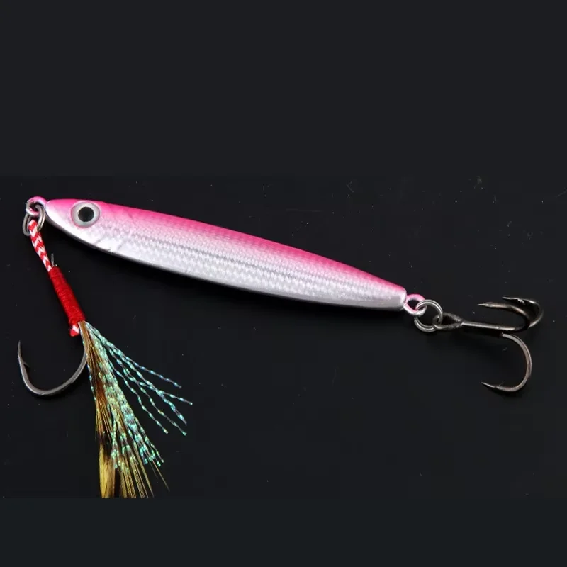 0g placa de hierro cebo de pesca cuchara de salto fundido de Metal lubina señuelo Artificial equipo de pesca cebo de pesca - imagen 2