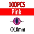 100pcs Pink 10mm