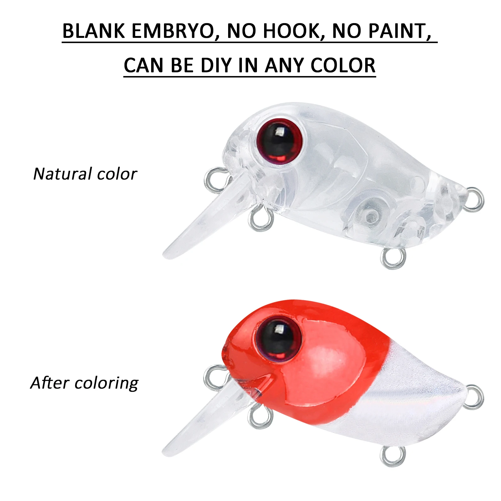 Free Fisher mini señuelos de superficie sin pintar para DIY - imagen 2