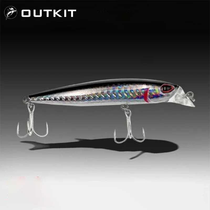 OUTKIT-señuelos de pesca Wobbler de alta calidad, 10,5g, 9cm, láser flotante, pececillo, Lucio, lubina, Peche Isca, manivela Artificial, ojos 3D